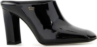 Prada Womens Black Calfskin Mules