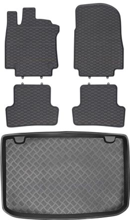 OEM Juego De Alfombrillas De Goma Para Coche Y Maletero Para Renault Clio Iv Hatchback (2012-2020)