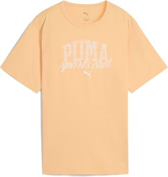 Puma T-Shirt PUMA CLASS RELAXED TEE, Damen, Gr. XL, almost apricot, Jersey, Obermaterial: 100% Baumwolle, bedruckt, relaxed fit normal, Rundhals, Shirts T-
