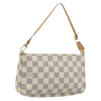 Louis Vuitton Pre-owned Mini Bags, female, White, Size: ONE SIZE Pre-owned Damier Azur Pouch