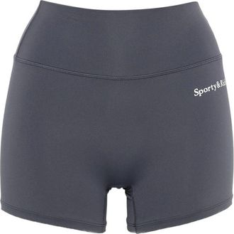 Sporty & Rich Logo-print High-waisted Shorts