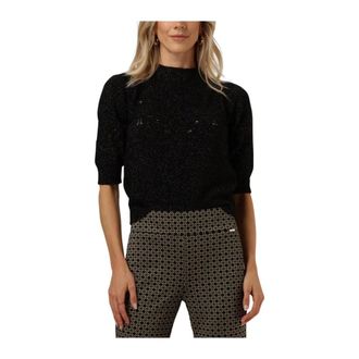 Twinset Elegante Zwarte Top voor Vrouwen - Dames - Truien - Zwart - Maat: XS