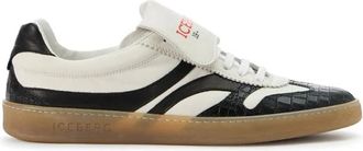 Iceberg Meerkleurige sneakers met contrasterende details - Heren - Sneakers - Wit - 45 EU - Leer - Schoenen