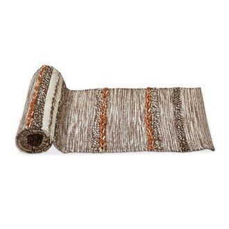 Tag Gathering Textured Cotton Table Runner Multicolor Fall Design in White at Nordstrom