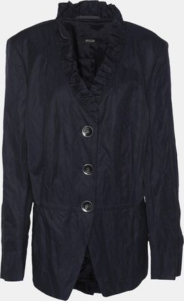 Basler Navy Blue Nylon Fabric Blazer