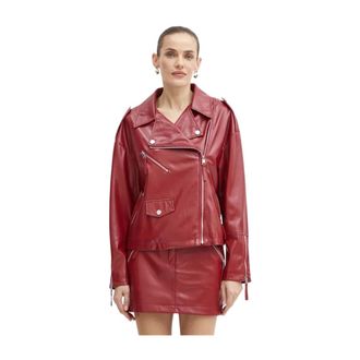 Silvian Heach Dames, Jassen, Rood, Maat: XS Leer