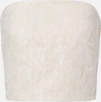 Max Mara Elegante Agile floral crop top