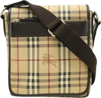 Burberry Pre-owned Cross Body Bags, female, Beige, Size: ONE SIZE Pre-owned PVC Shoulder Bag