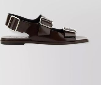 Aeyde square toe flat sole open sandals