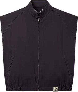 Golden Goose Boxy Silhouette Sleeveless Gilet with High Collar