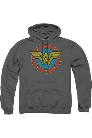 Gildan DC Comics Wonder Woman Vintage Emblem Adult Pull Over Hoodie / Hooded Sweatshirt