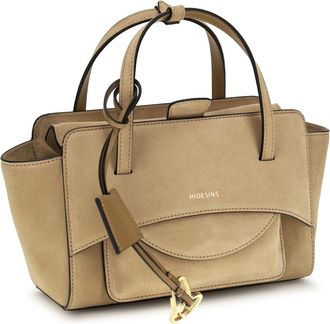 Hidesins Womens Flap Small Shoulder Bag Camel Calf Leather Bos Taurus