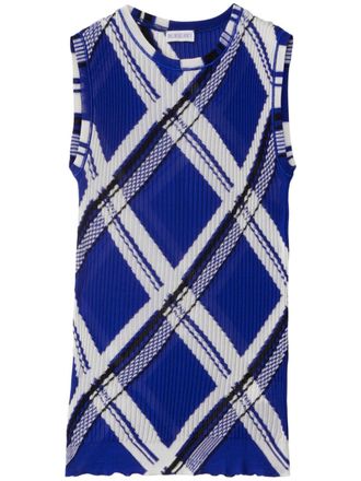 Burberry Gilet a quadri - Blu
