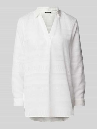 Comma Blusenshirt mit V-Ausschnitt in Offwhite, Größe 38