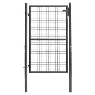 IDMarket Cancelletto Da Giardino 105 X 150 Cm In Acciaio Grigio Antracite Con Serratura E Maniglia