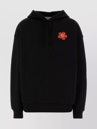 Kenzo cotton oversized logo print hoodie