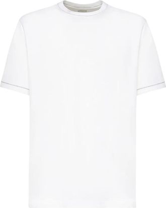 Eleventy Witte katoenen T-shirts en polos - Heren - T-shirts - Wit - L - Katoen - Tops