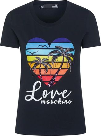 Love Moschino T-shirt - Dames - Tops - Zwart - Maat: 2XS