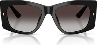 Jimmy Choo London 54mm Butterfly Sunglasses in Black/grey Gradient at Nordstrom