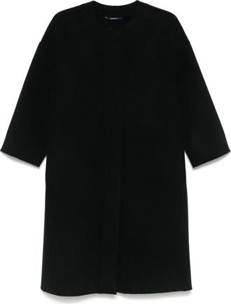 Max Mara Helene Coat - Dames - Mantel - Zwart - M - Wol - Jassen