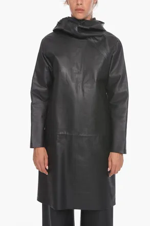 Bottega Veneta Leather Raincoat HIDROLOGY with Off-Center Zip Bottega Veneta