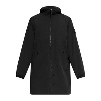 Stone Island Parkas, male, Black, Size: XL Insulated Parka With Hood