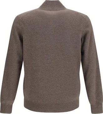 Brunello Cucinelli Half-Zip Cashmere Sweater - Gray