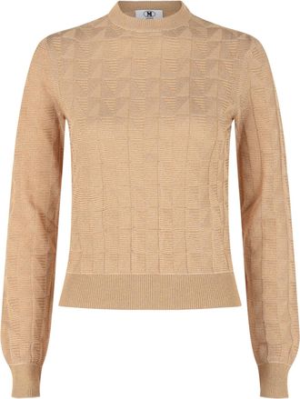 M Missoni Patterned Lam&eacute; Crewneck Sweater