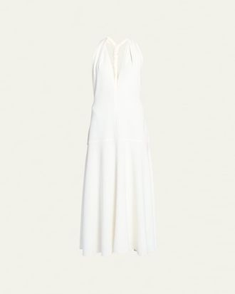 Proenza Schouler Matte Viscose Crepe Twist Back Dress