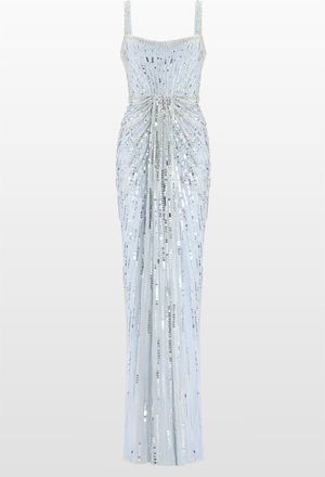 Jenny Packham Chrissy Sequin-Embellished Dress in Silver Lake at Nordstrom, Size 10 Uk