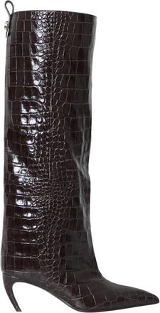 The Attico Brown Textured Boots