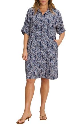 Nic+Zoe Block Party Devon Shift Dress in Indigo Multi at Nordstrom, Size 2 X