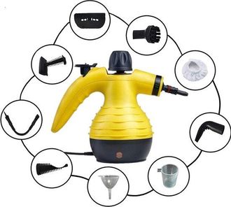 No Brand Limpiador A Vapor Port&aacute;til, Potente Limpiador Multisuperficies Con 9 Accesorios