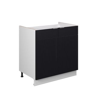 Vicco Armario Bajo Para Fregadero Fame-line, Rayas Negras, 80 Cm Sin Encimera