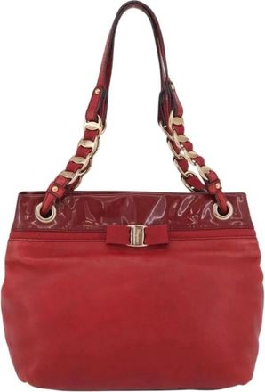 Ferragamo Pre-owned Tote Bags, female, Red, Size: ONE SIZE Pre-owned Vintage Tote Bag