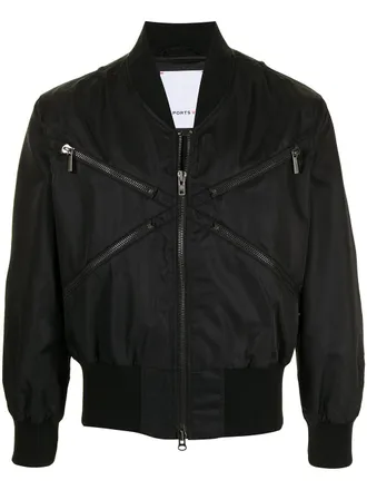 Ports V Bomberjack met rits - Zwart