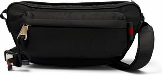 Gucci Black Nylon Leather Shoulder Bag Sling Bag (Pre-Owned)
