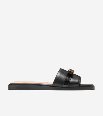 Cole Haan Womens Go-To Emalia Slide Bow Sandals - Black Size 10.5