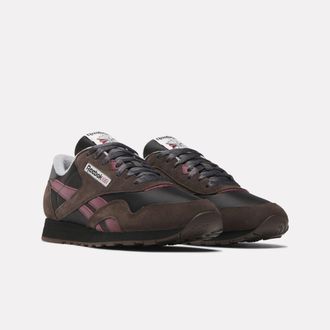 Reebok Classic Sneaker REEBOK CLASSIC CLASSIC NYLON, Herren, Gr. 44,5, washed schwarz, schwarz, schwarz cherry, Leder, Synthetik, Textil, Schuhe Sneaker