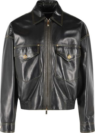 Versace Black Leather Jacket