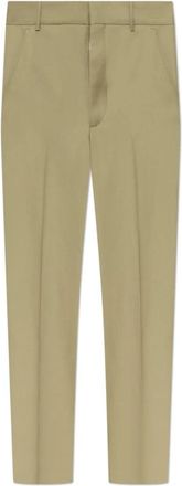 Kenzo Wollen Pantalon - Heren - Nette broeken - Groen - W44 - Wol - Broeken