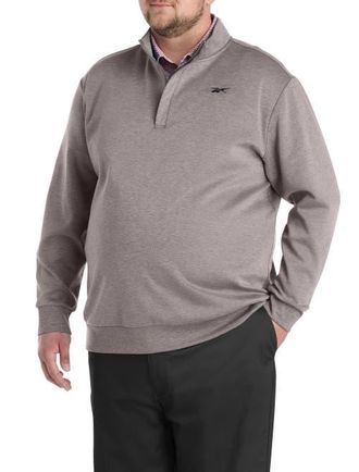 Reebok Big & Tall 1/4-Zip Performance Pullover in Gritty Grey at Nordstrom, Size Xx-Large