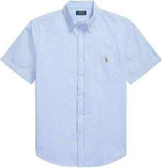 Ralph Lauren Korte mouwen shirts - Heren - Korte mouwen Overhemden - Blauw - S - Overhemden