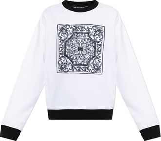 Dolce & Gabbana Sweatshirts & Hoodies - Heren - Sweatshirts - Wit - L - Katoen - Hoodies & sweatvesten