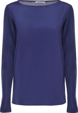 Max Mara Silk Crepe De Chine And Jersey T-Shirt
