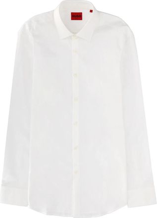HUGO BOSS Kenno Shirt - Heren - Zakelijke Overhemden - Wit - L - Leer - Overhemden
