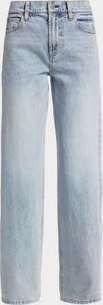 Alice & Olivia Trish Mid-Rise Stretch Baggy Jeans