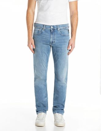 Replay Straight-Jeans REPLAY GROVER, Herren, Gr. 30, L&auml;nge 34, light blau 996, Denim/Jeans, Obermaterial: 91% Baumwolle, 6% Elastomultiester, 3% Elasthan, st