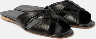 The Row Soft Knot leather slides