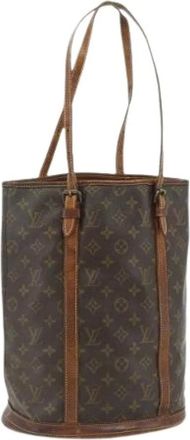 Louis Vuitton Pre-owned Bucket Bags, female, Brown, Size: ONE SIZE Pre-owned Monogram Canvas Bucket Bag